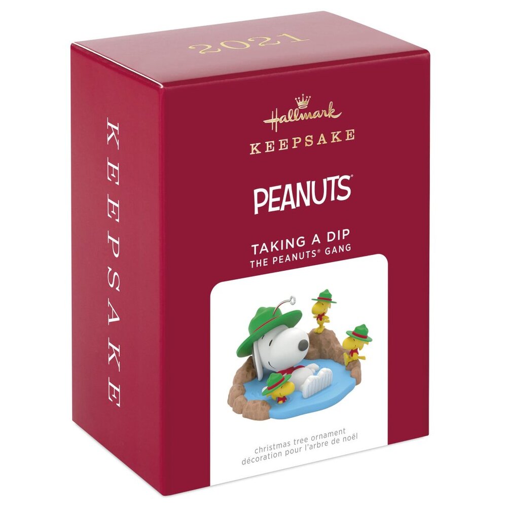 New! Peanuts Snoopy Beagle Scouts Hallmark Keepsake Ornament 2021 Taking A Dip